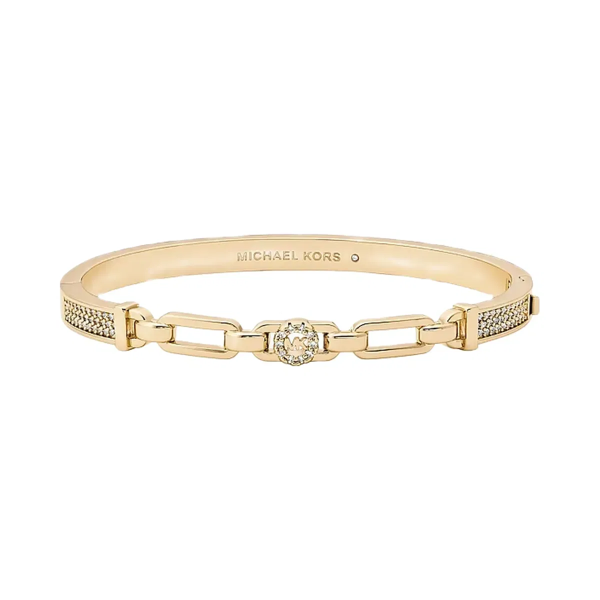 Michael Kors Pavé Logo Bangle and Stud Earrings Gift Set Gold