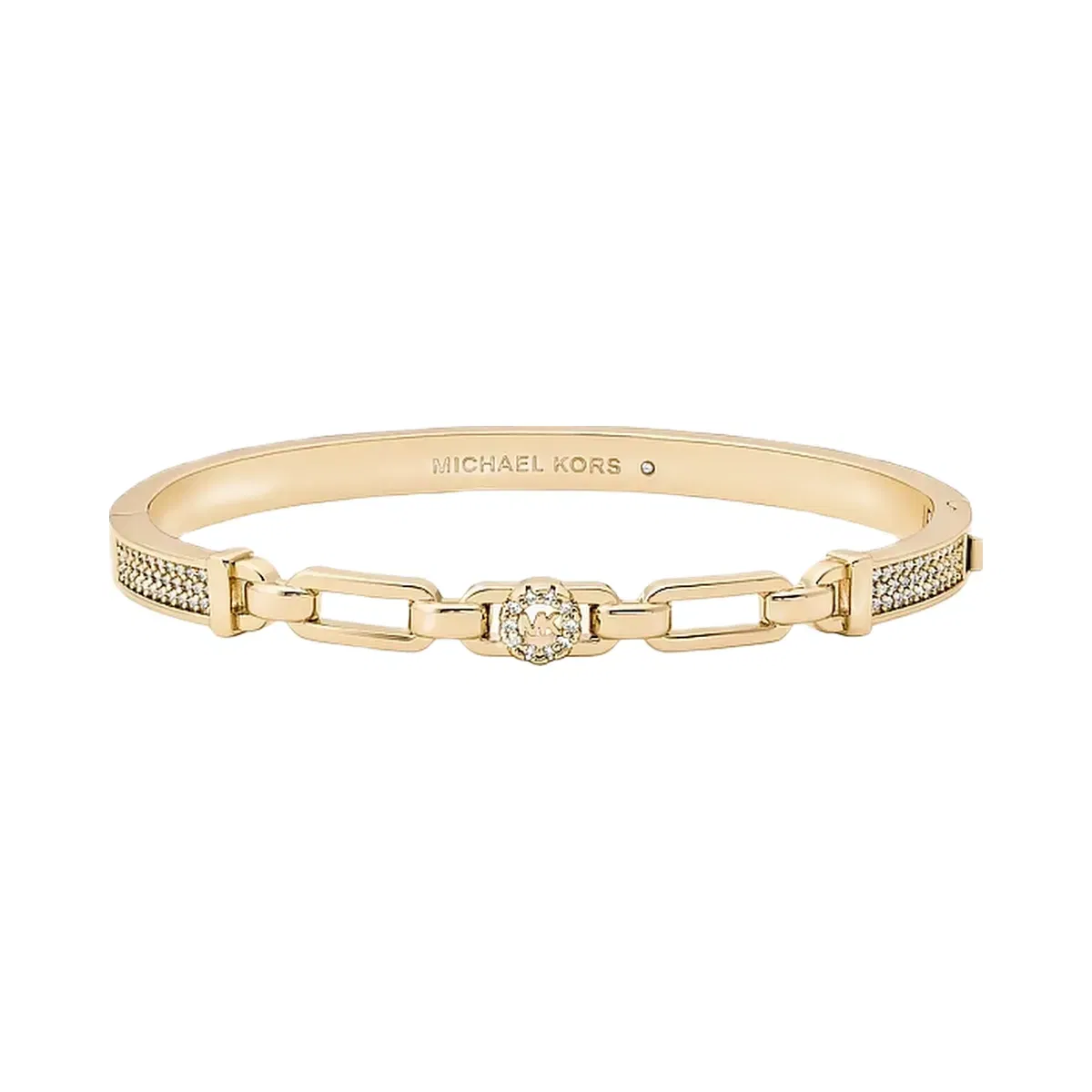 Michael Kors Pavé Logo Bangle and Stud Earrings Gift Set Gold