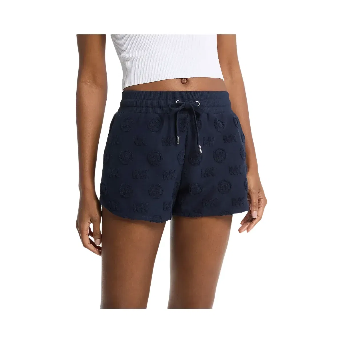 Michael Kors Logo Jacquard Terry Shorts Midnightblue
