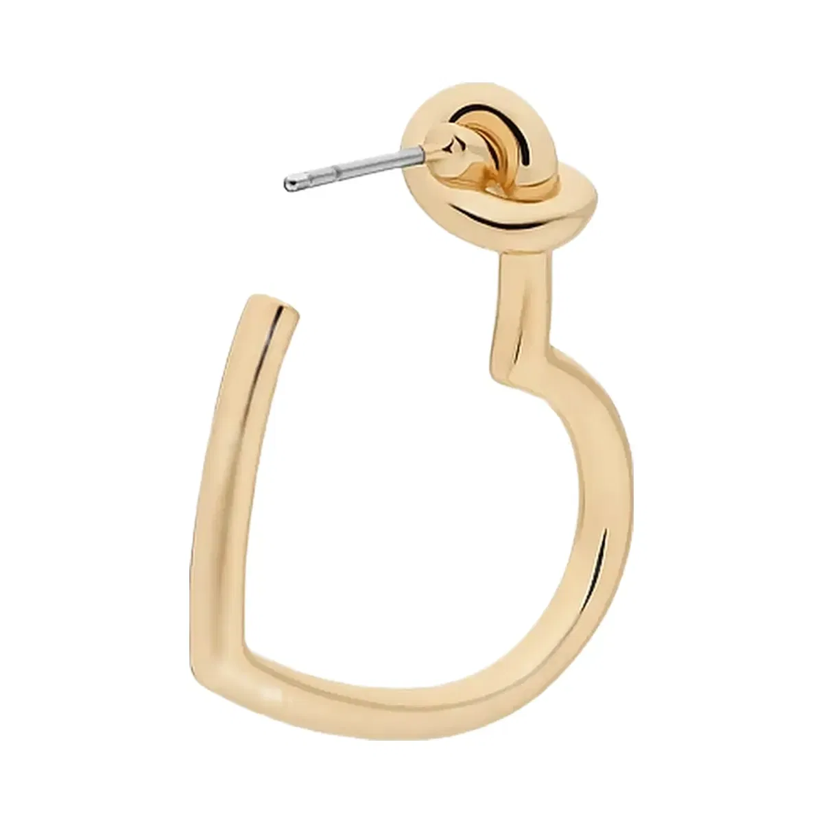 Michael Kors Knotted Heart Hoop Earrings Gold