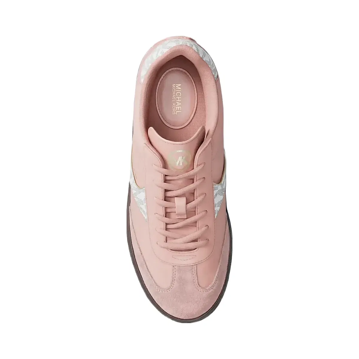Michael Kors Sammy Mixed-Media Sneaker Powder Blush