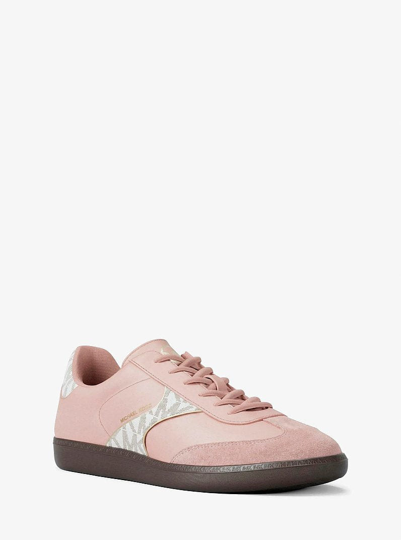 Michael Kors Sammy Mixed-Media Sneaker Powder Blush
