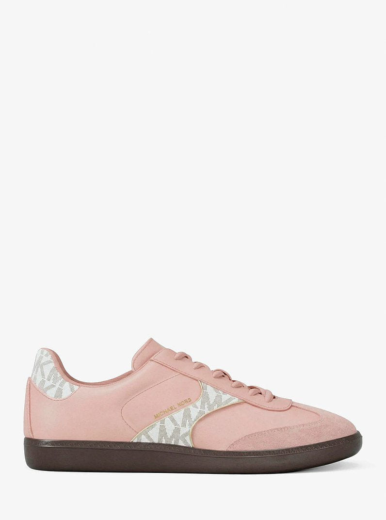Michael Kors Sammy Mixed-Media Sneaker Powder Blush
