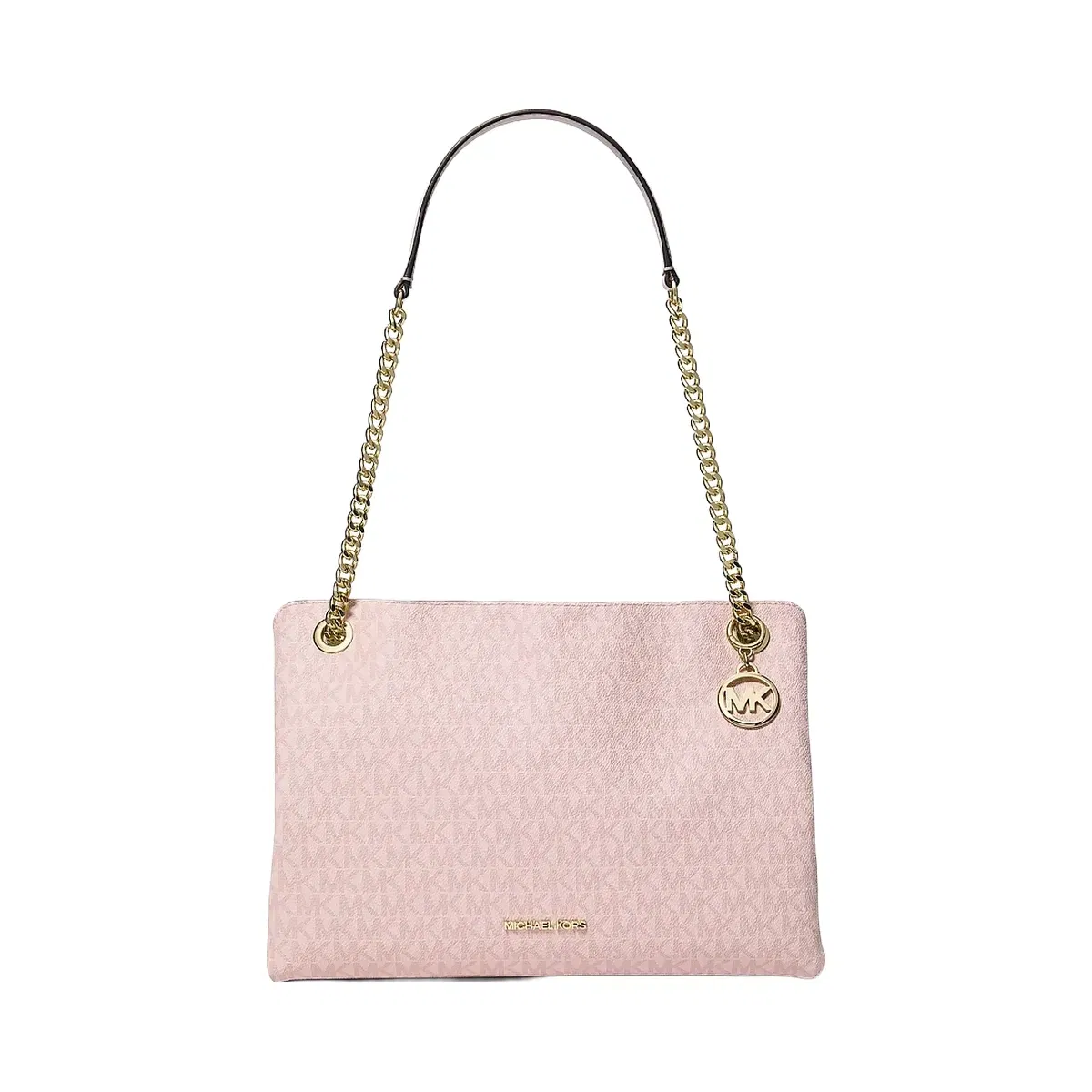 Michael Kors Christina Medium Signature Logo Messenger Bag Powder Blush