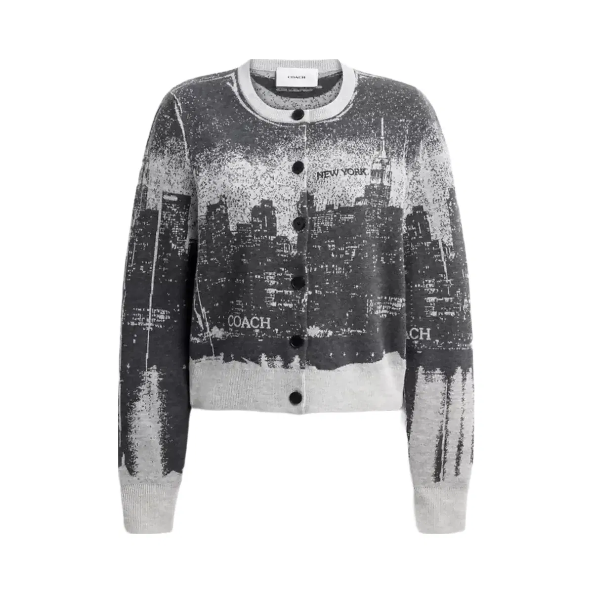 Coach Postcard Cardigan in Black