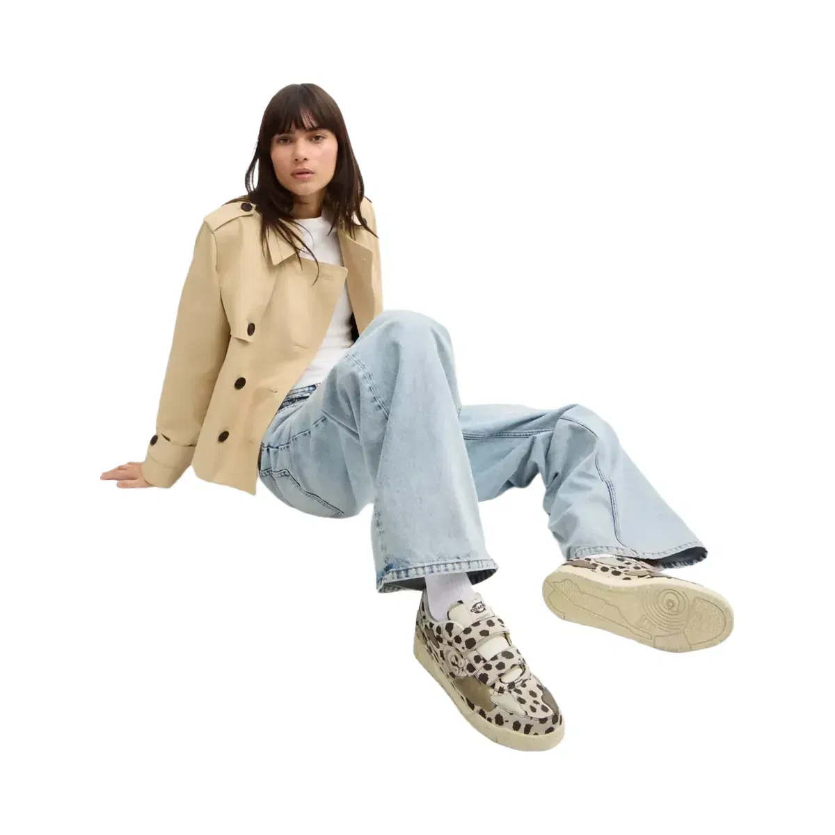 Coach Double Strap Soho Sneaker With Clouds in Dalmation Multi