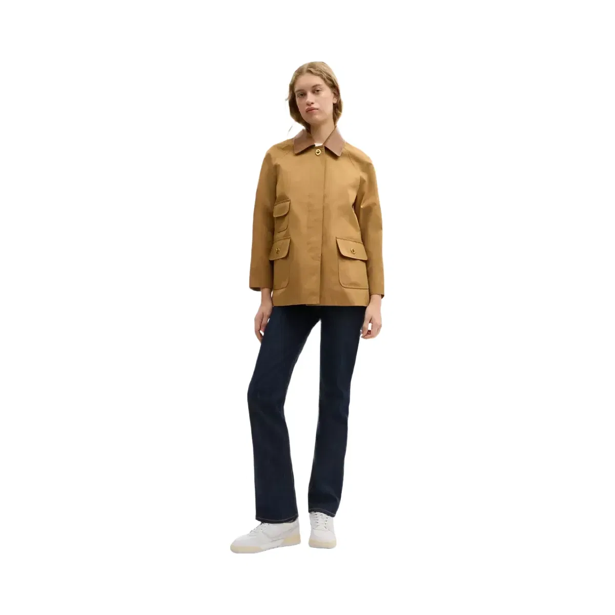 Coach Turnlock Swing Coat in Dark Khaki