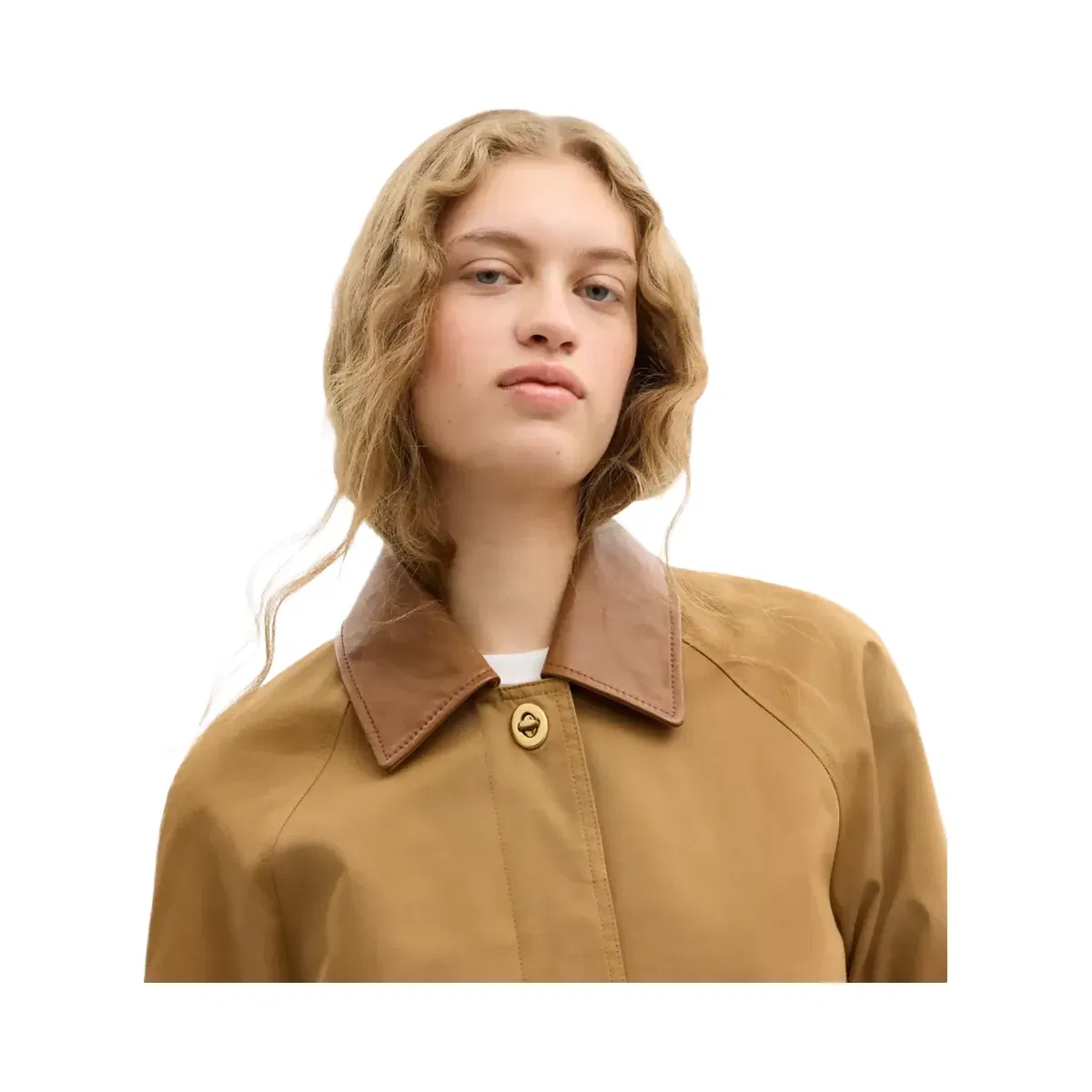 Coach Turnlock Swing Coat in Dark Khaki