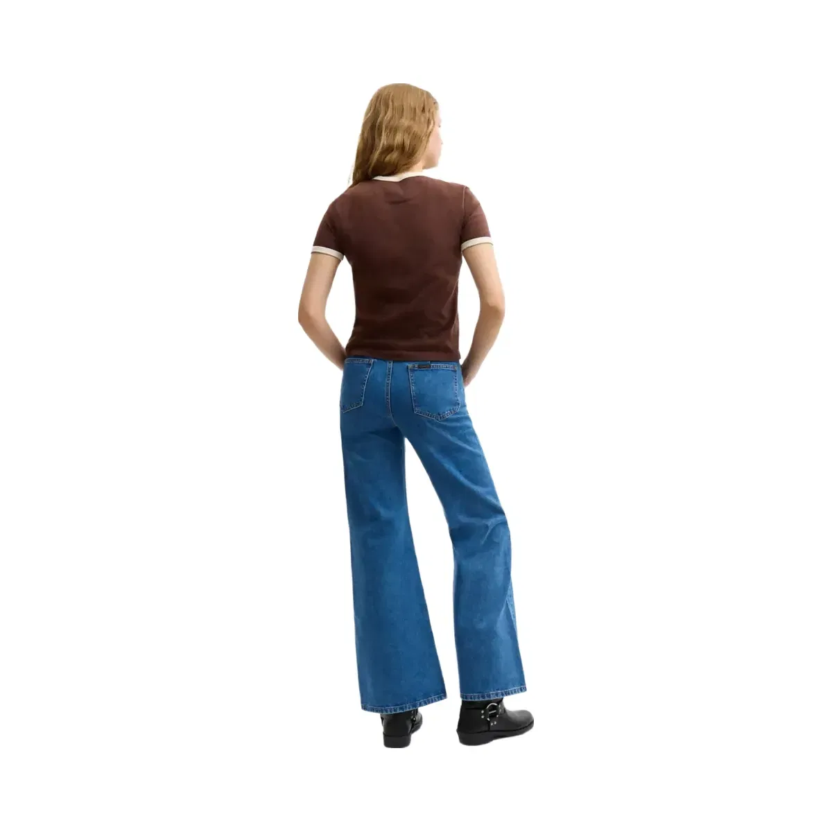 Coach Sculpted C Denim Pants In Organic Cotton in Medium Blue