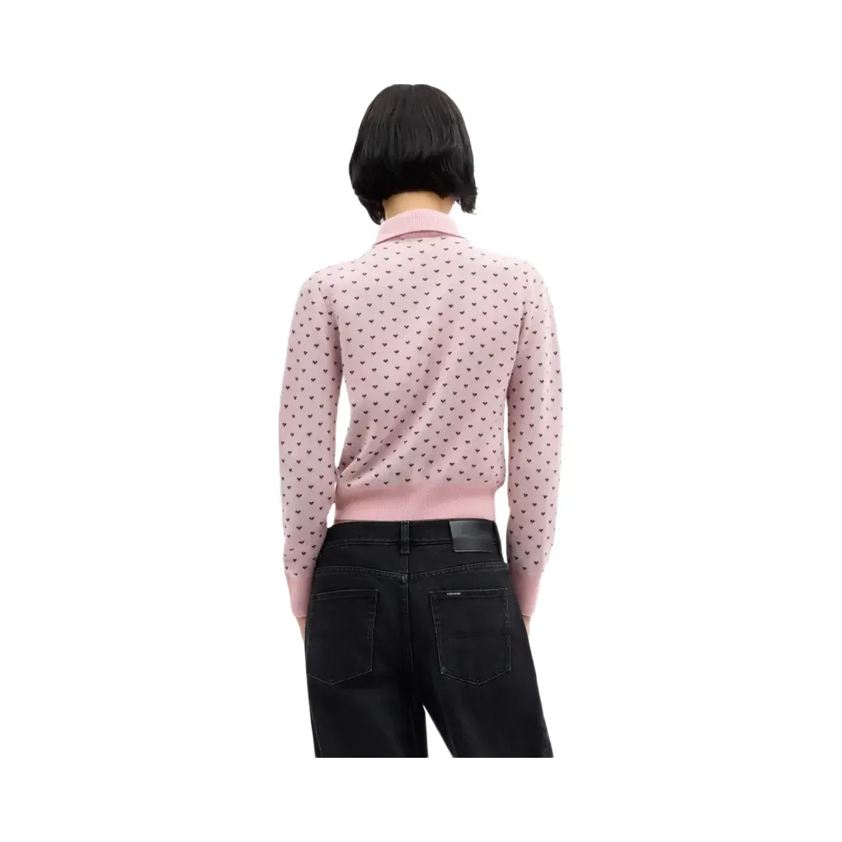 Coach Shrunken Heart Cardigan in Pink