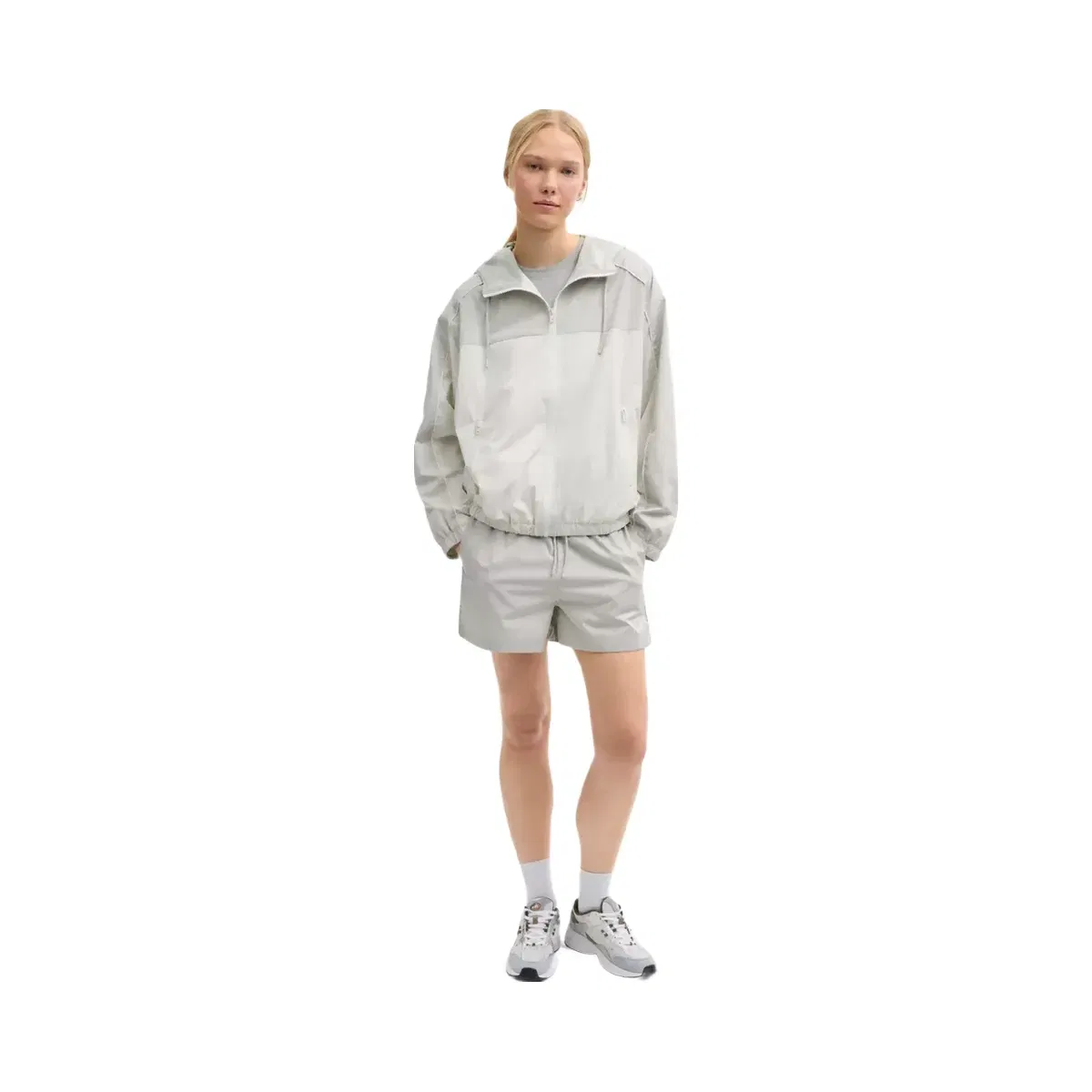 Coach Hooded Windbreaker in Dove Multi