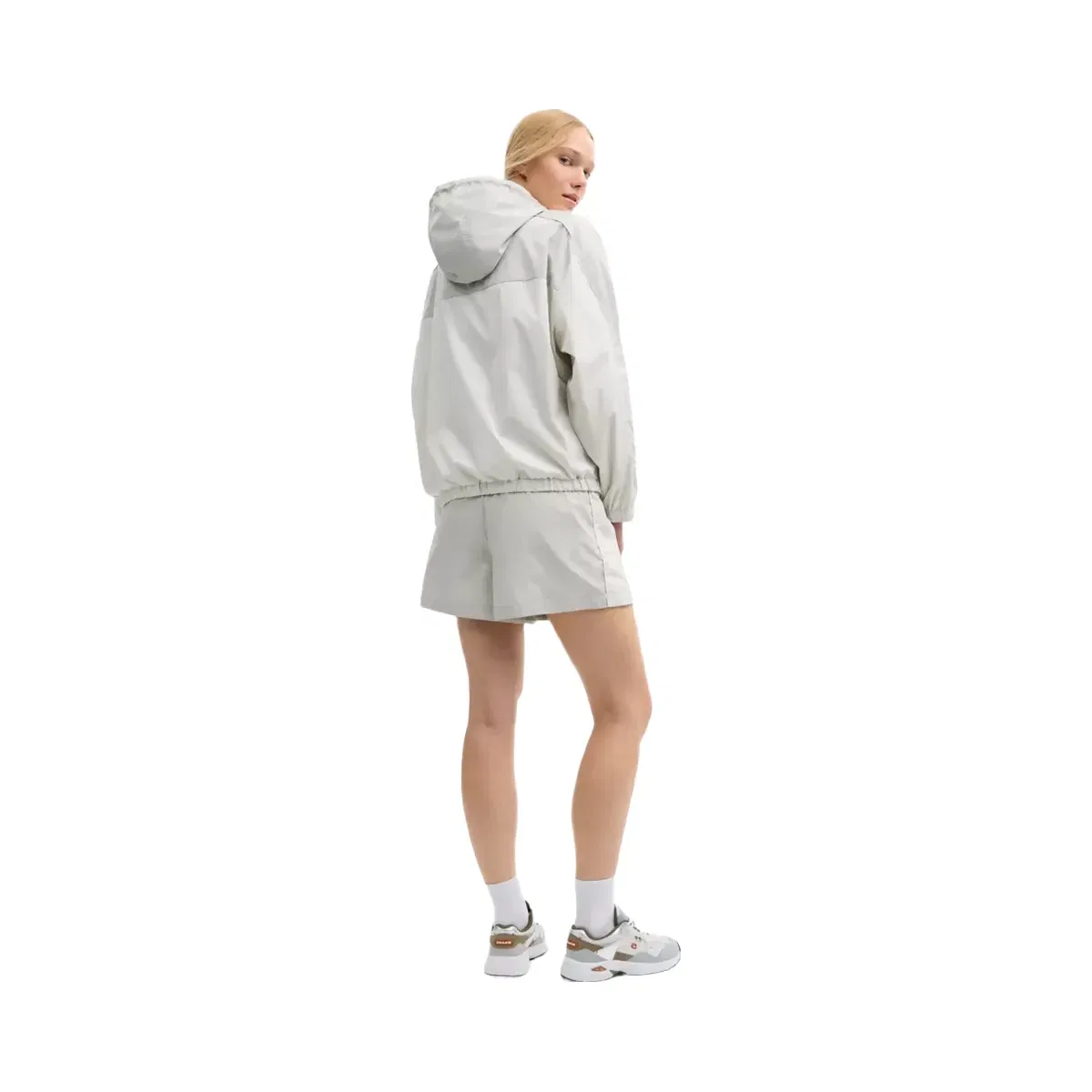 Coach Hooded Windbreaker in Dove Multi