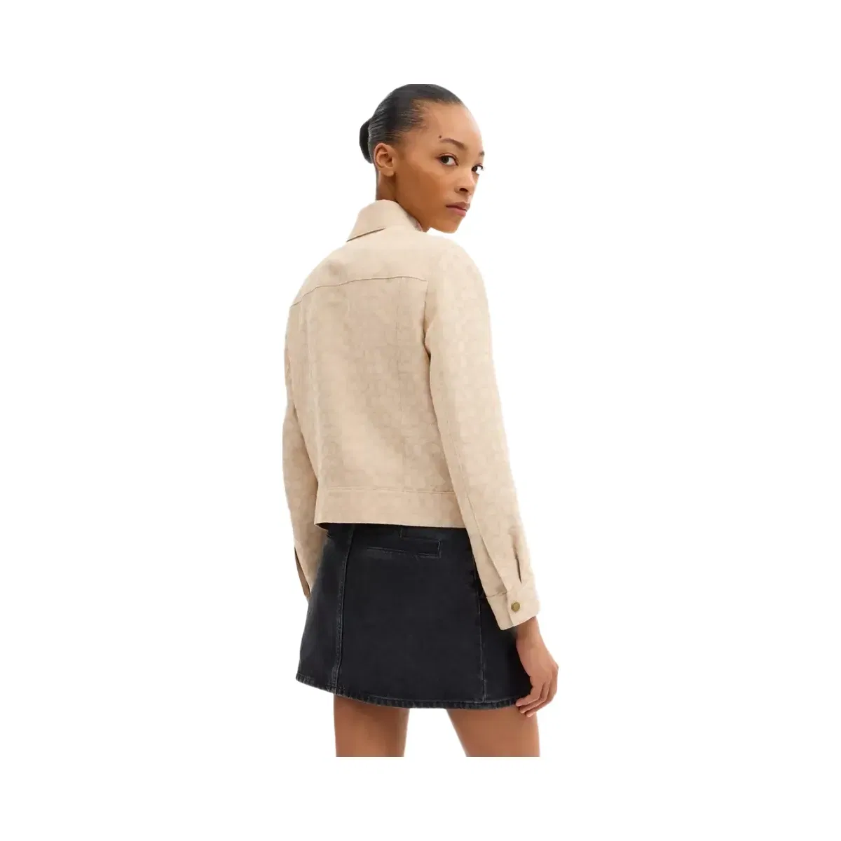 Coach Signature Zip Front Jacket in Light Khaki