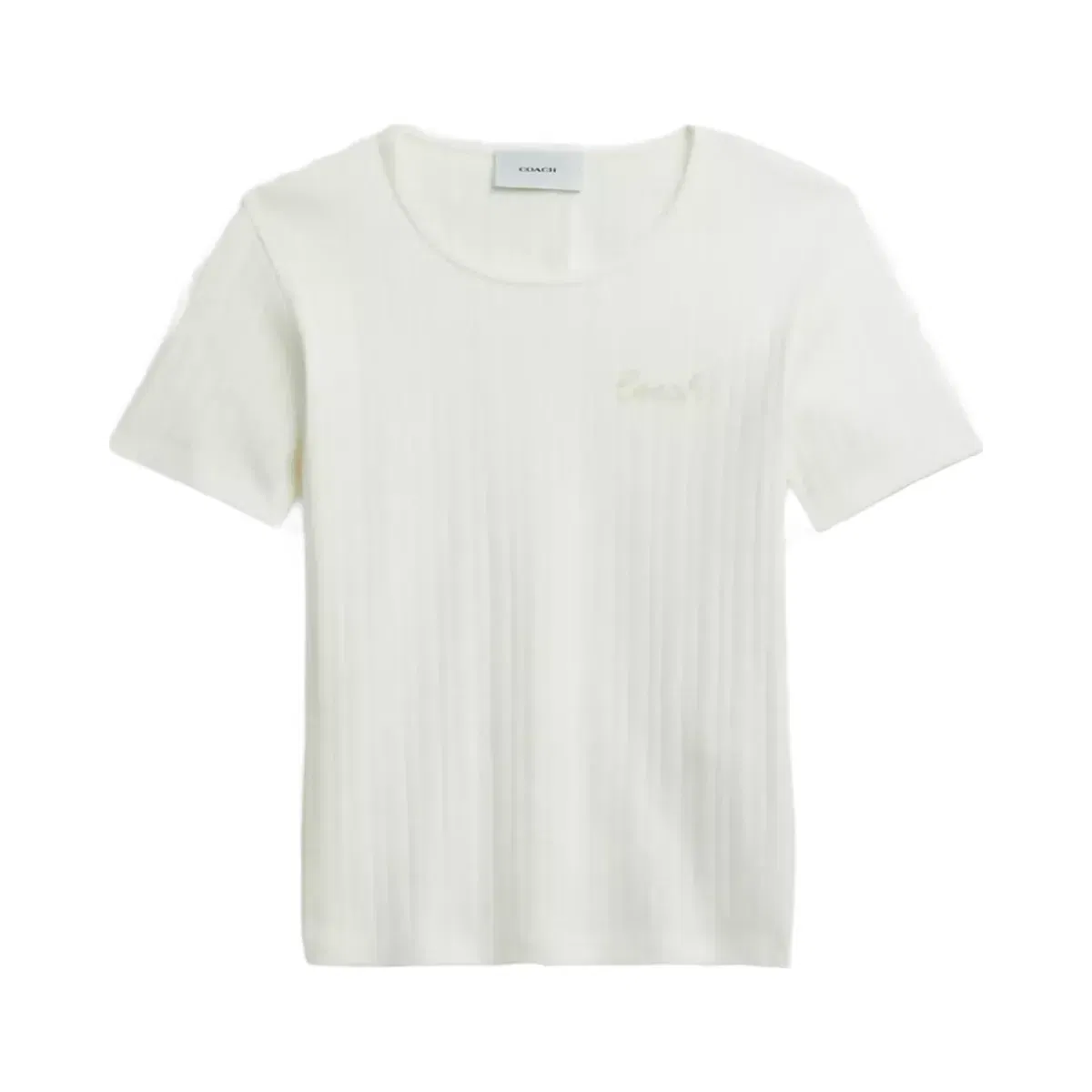 Coach Pointelle T-Shirt in Off White