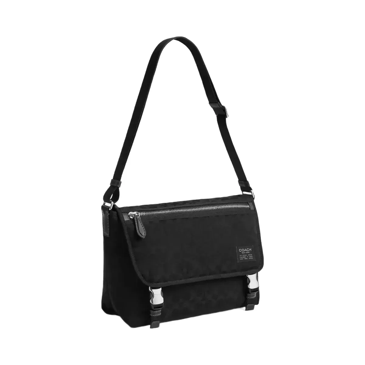 Coach Lane Messenger In Signature Nylon in Black
