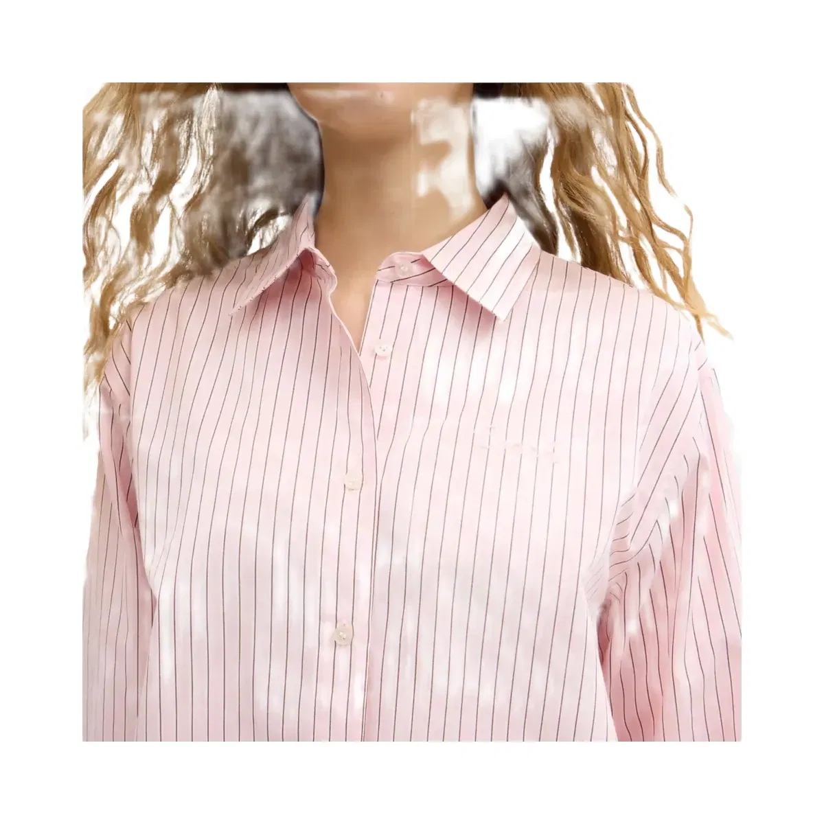Coach Cotton Button Down in Pink Multi