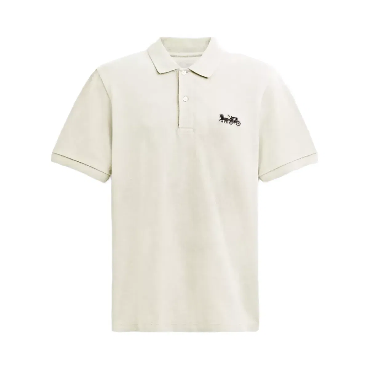 Coach Horse And Carriage Classic Polo In Organic Cotton in White