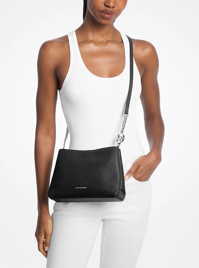 Christina Small Pebbled Leather Crossbody Bag