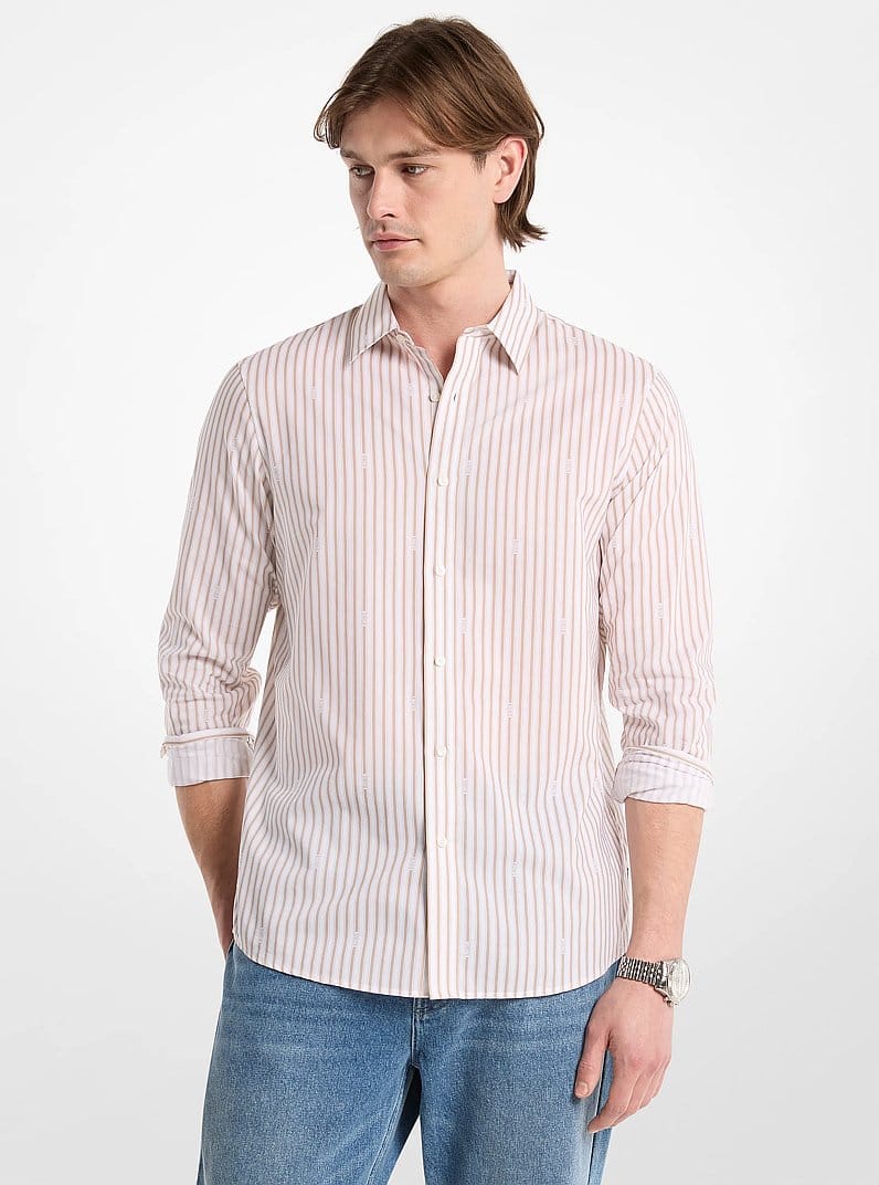 Striped Cotton Blend Shirt