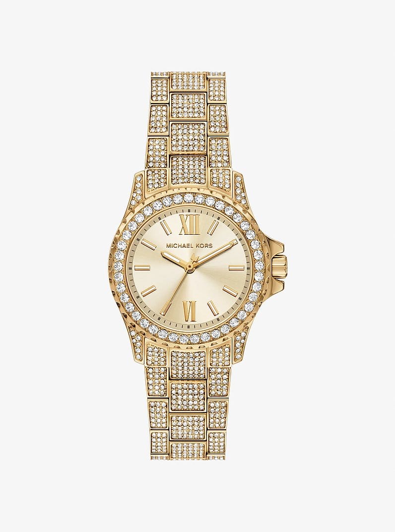 Mini Everest Pavé Gold-Tone Watch