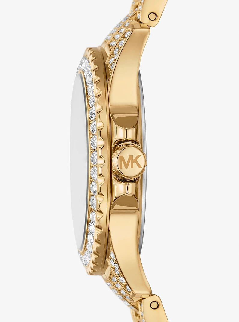 Mini Everest Pavé Gold-Tone Watch