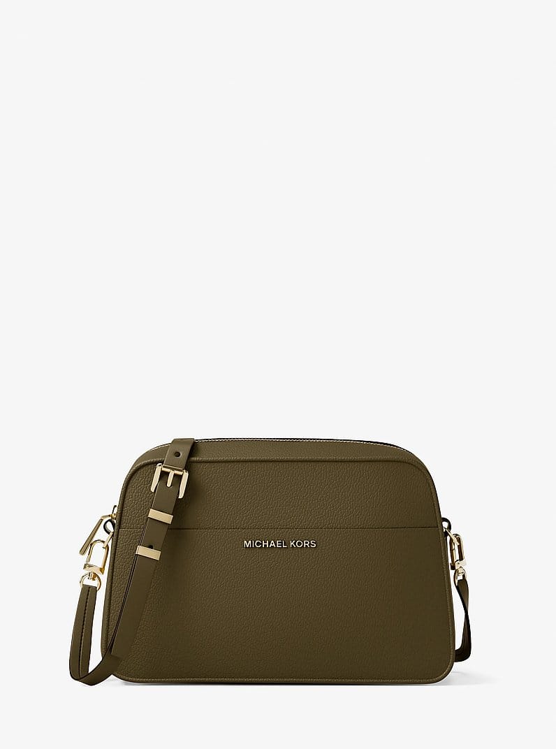 Jet Set Small Leather Camera Crossbody Bag