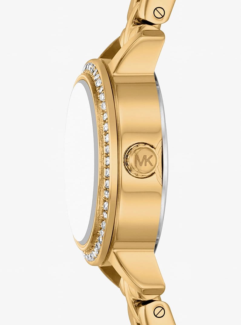 Micro Melissa Pavé Gold-Tone Watch