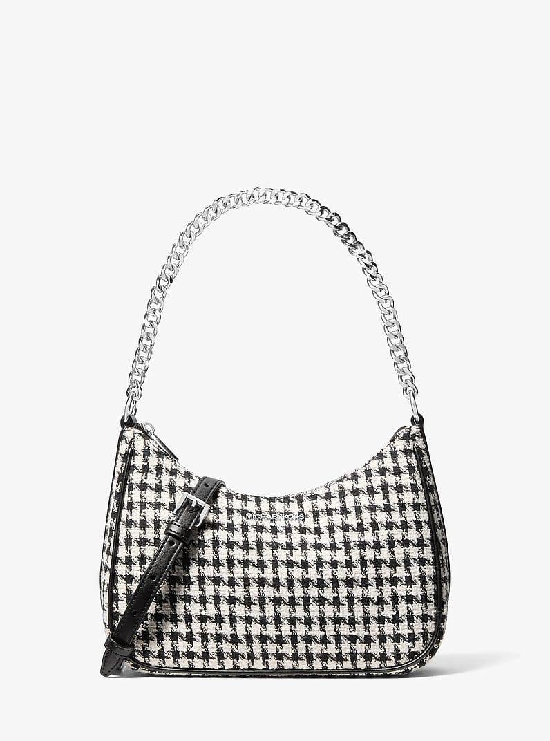 Jet Set Travel Houndstooth Woven Convertible Pochette