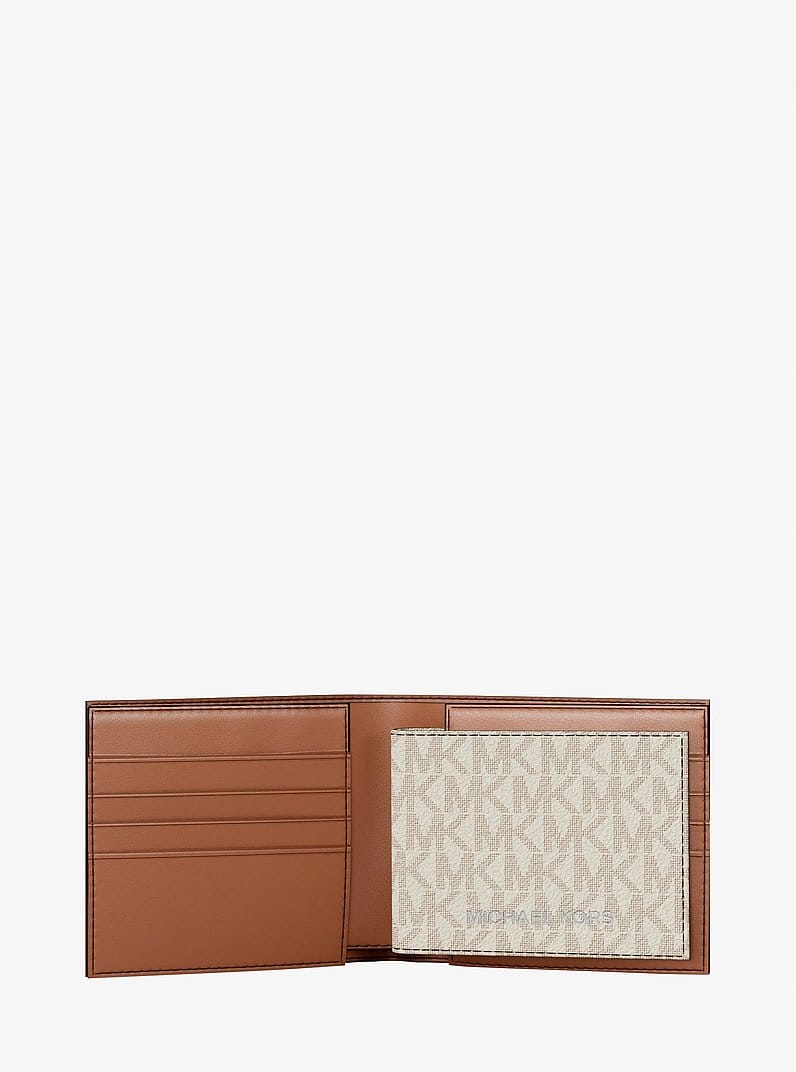 Cooper Striped Signature Logo Billfold Wallet With Passcase