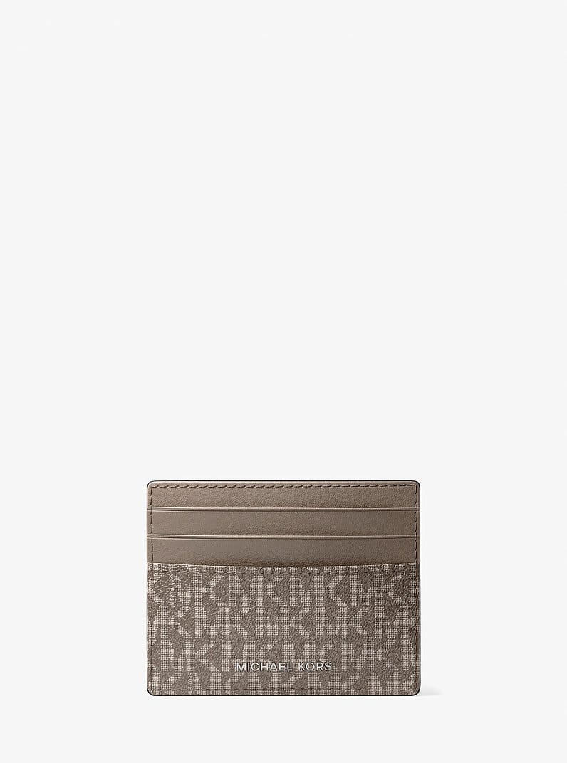 Pebbled Leather Billfold Wallet and Signature Logo Card Case Gift Set