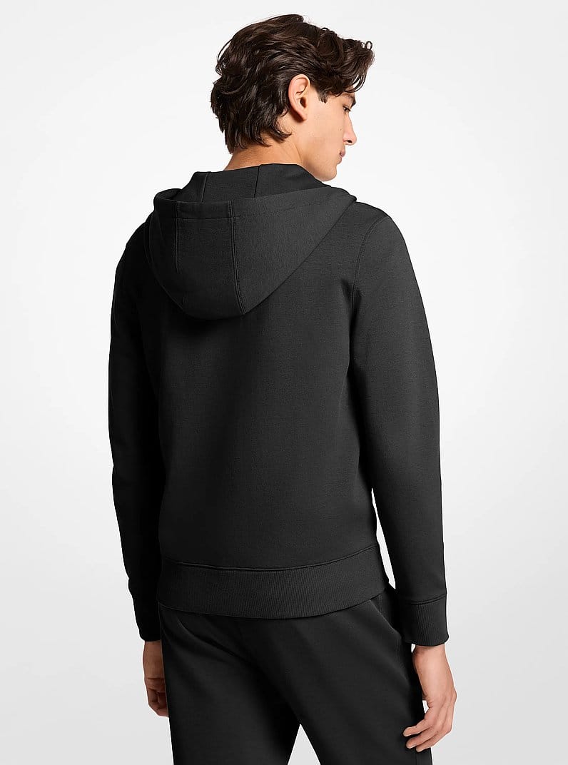 Logo Cotton Blend Zip-Up Hoodie