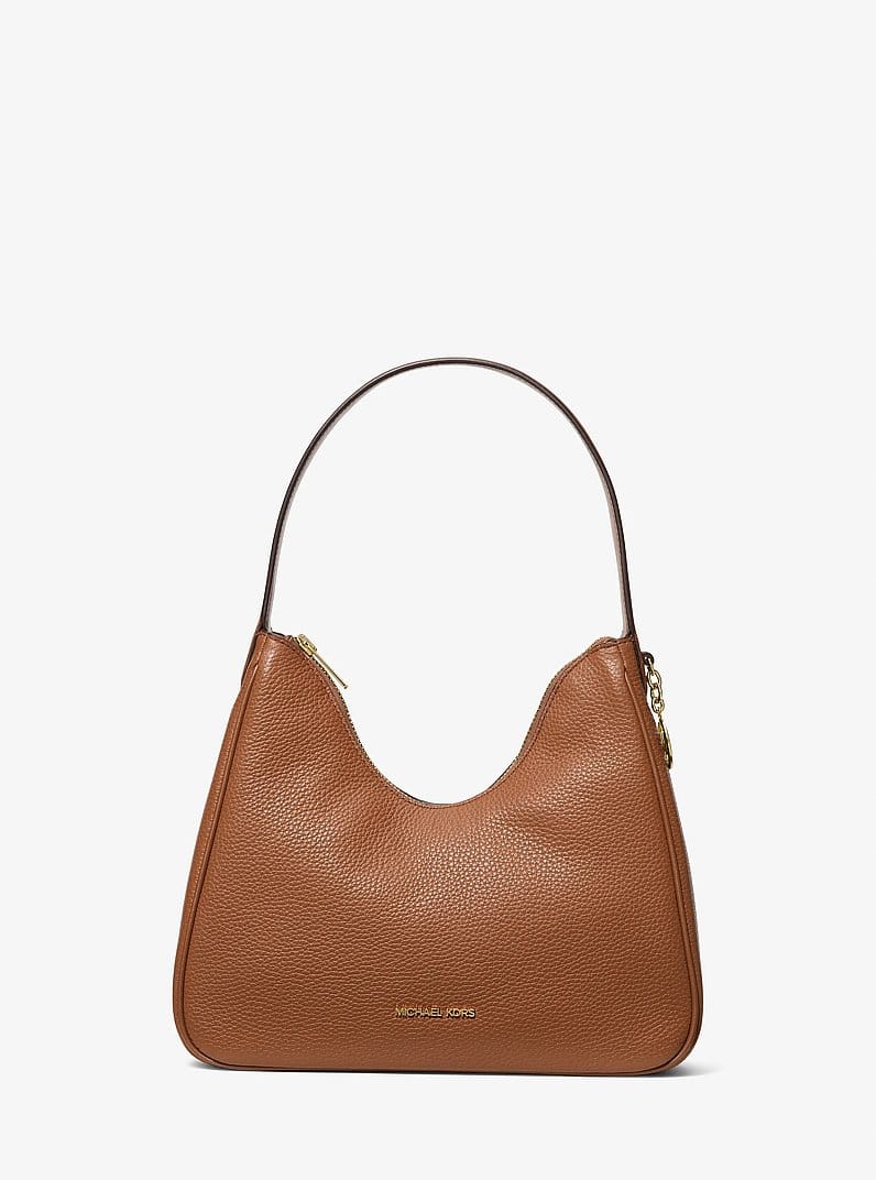 Nayla Small Pebbled Leather Hobo Shoulder Bag