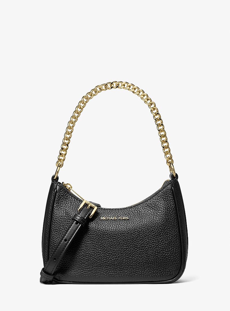 Jet Set Travel Small Pebbled Leather Convertible Crossbody Bag