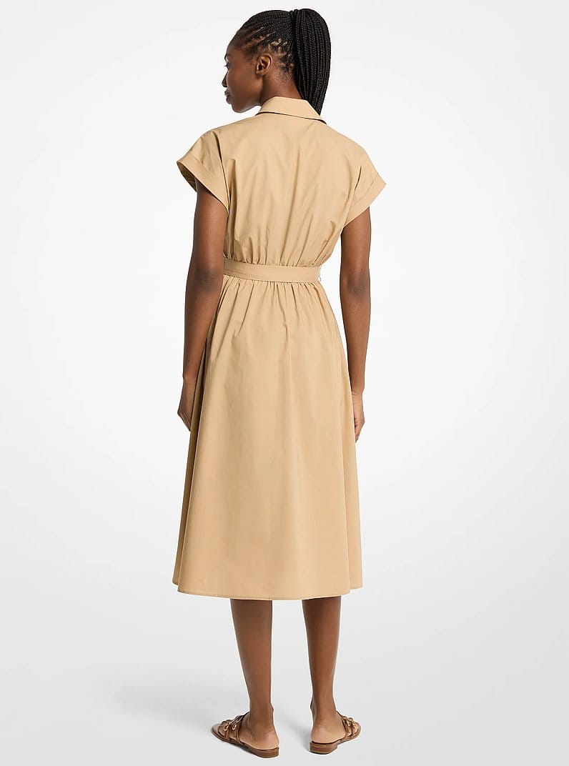 Cotton Poplin Midi Dress