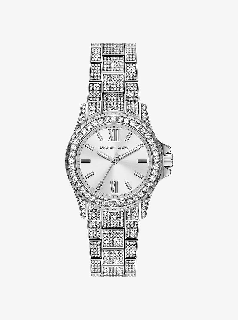 Mini Everest Pavé Silver-Tone Watch