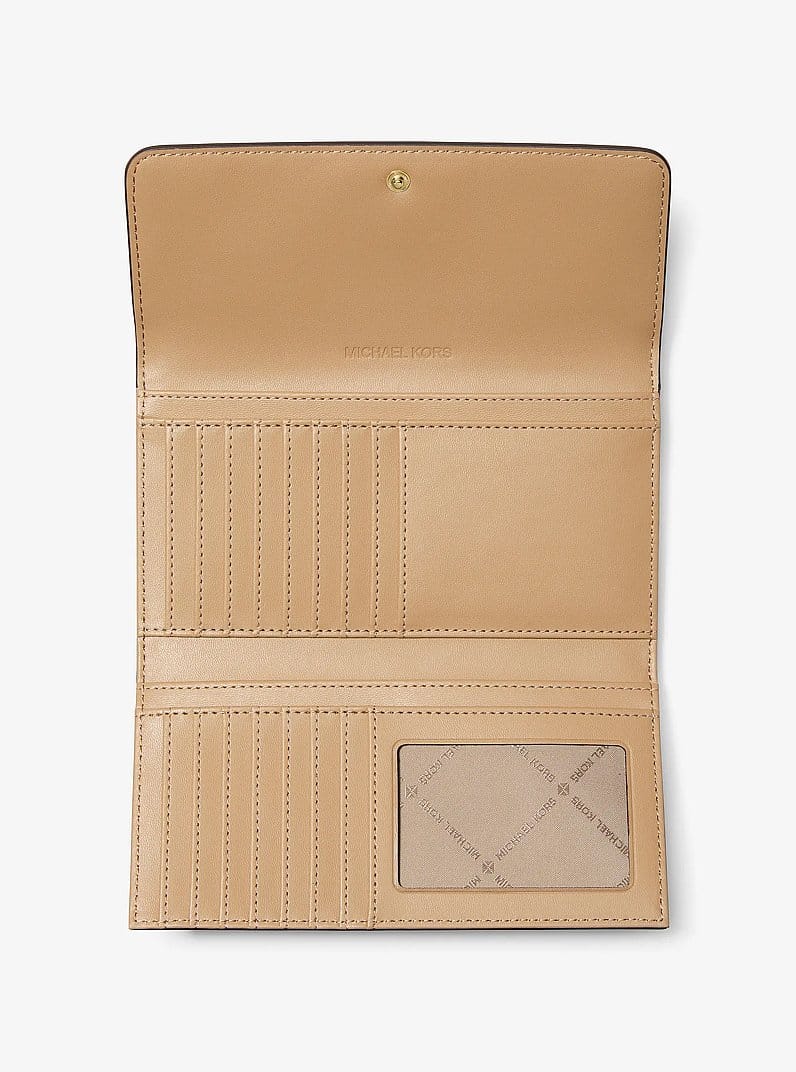 Jet Set Large Signature Logo Tri-Fold Wallet