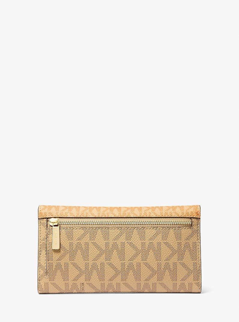 Jet Set Large Signature Logo Tri-Fold Wallet