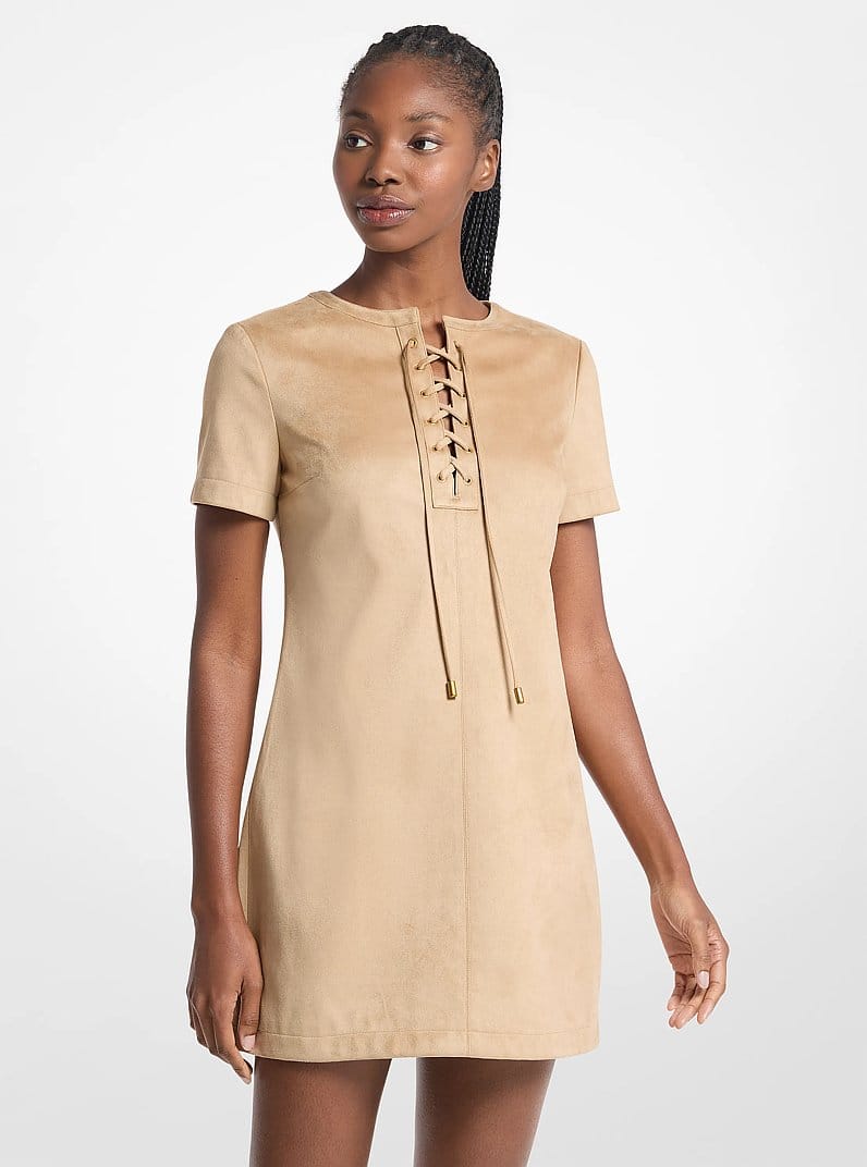 Lace-Up Mini Dress