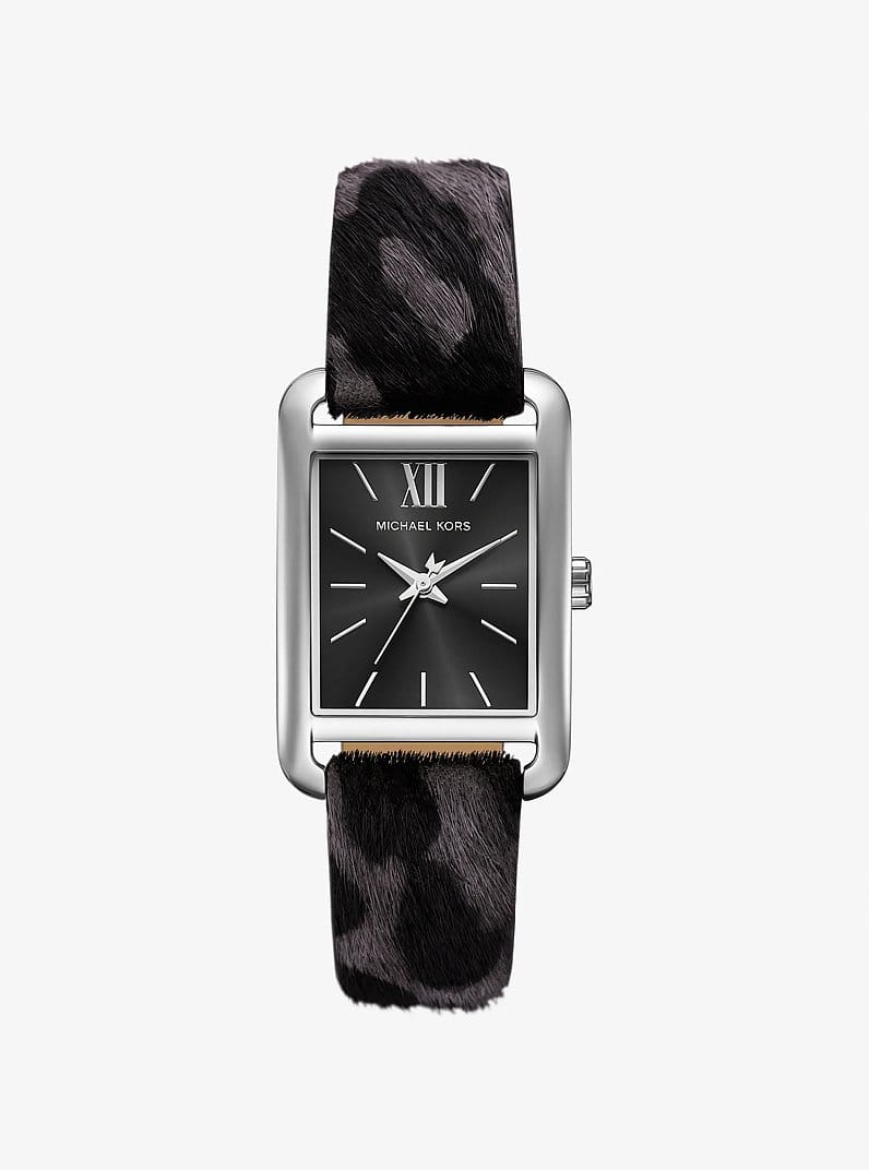 Monroe Leopard Print Calf Hair Watch