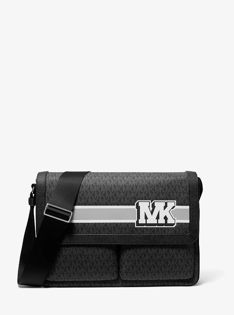 Pacey Embellished Signature Logo Messenger Bag