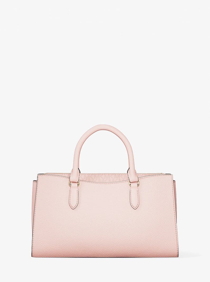 Arden Medium Leather Top-Zip Satchel
