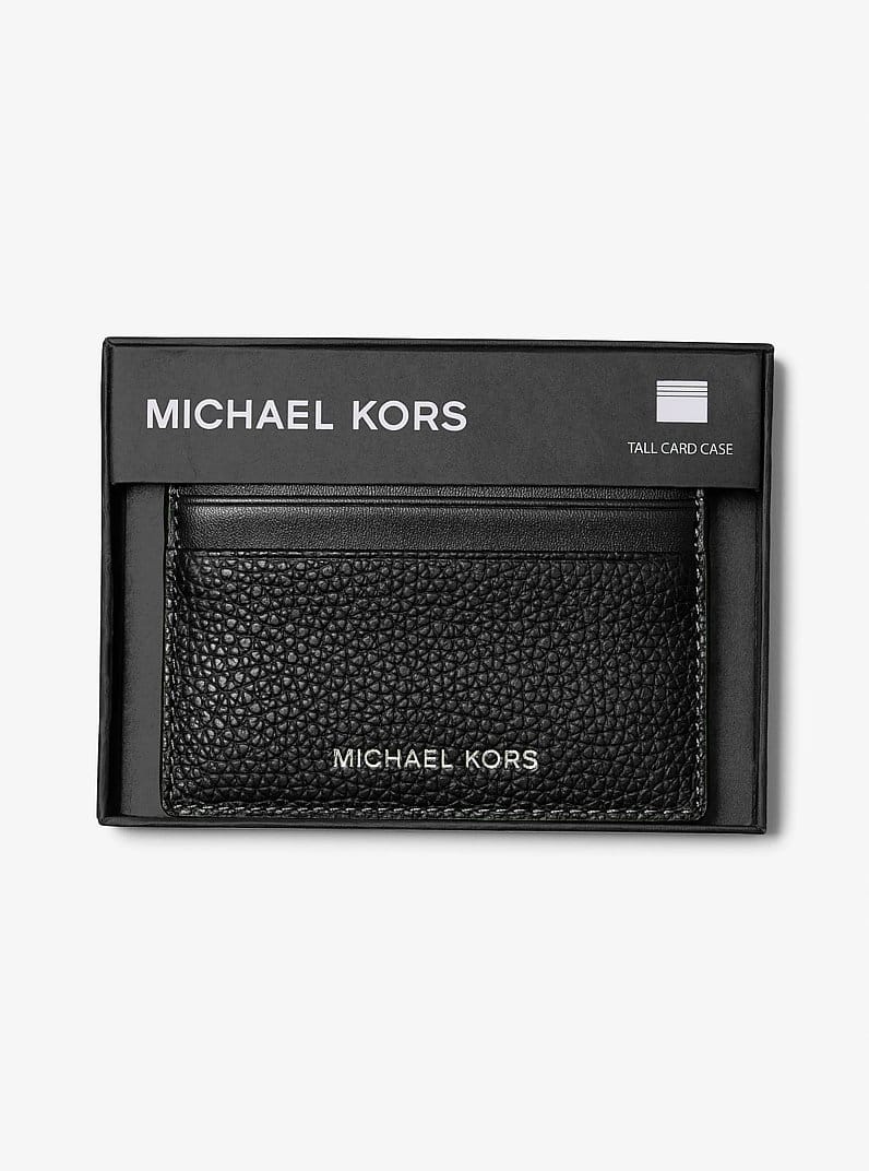 Cooper Pebbled Leather Tall Card Case