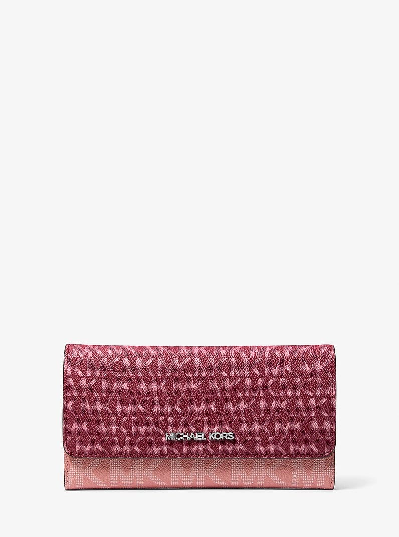 Jet Set Travel Signature Logo Tri-Fold Wallet