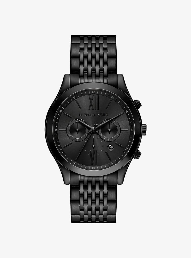 Oversized Aspyn Black-Tone Watch