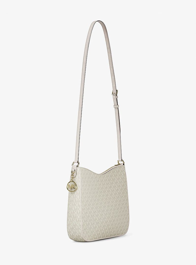 Nayla Medium Signature Logo Messenger Bag