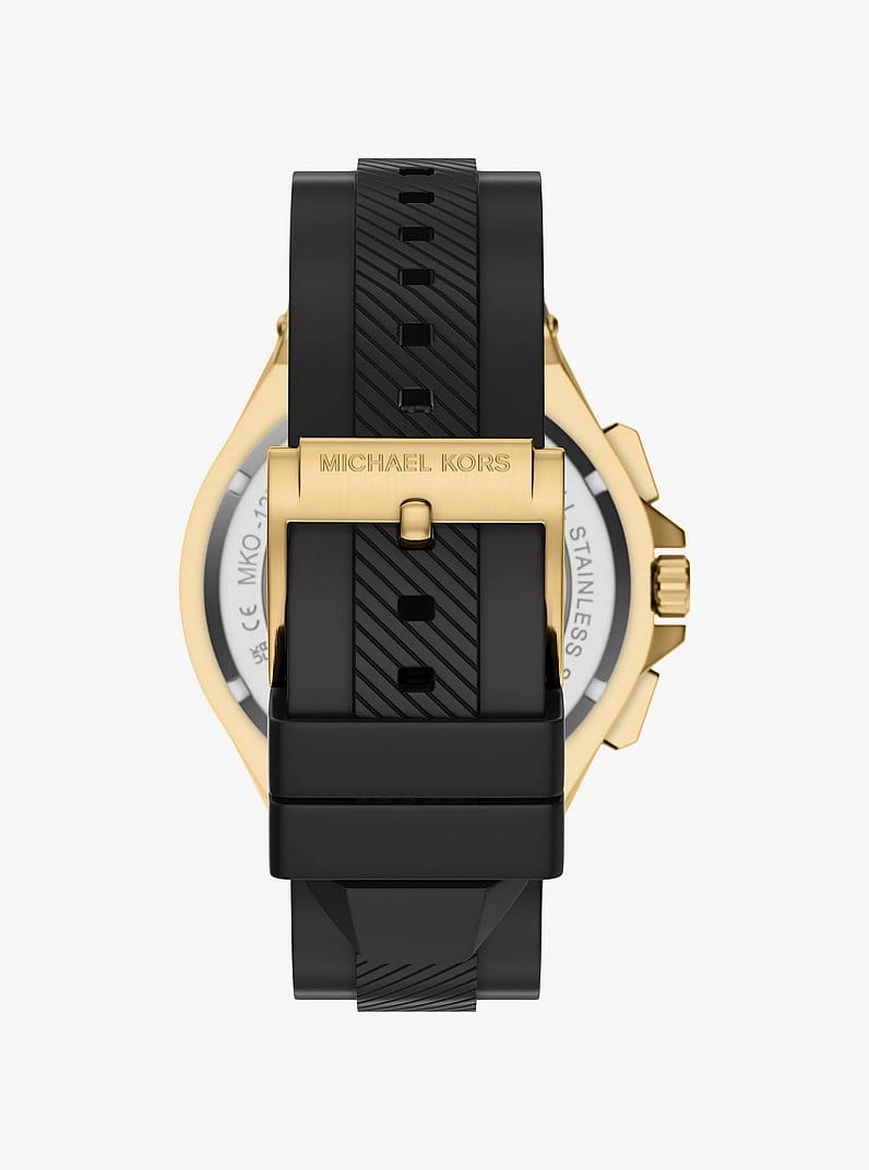 Oversized Lennox Gold-Tone and Silicone Watch