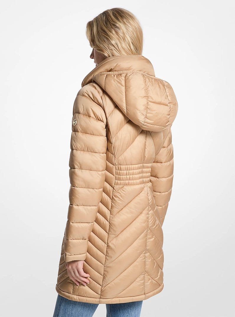 Packable Quilted Nylon Puffer Coat
