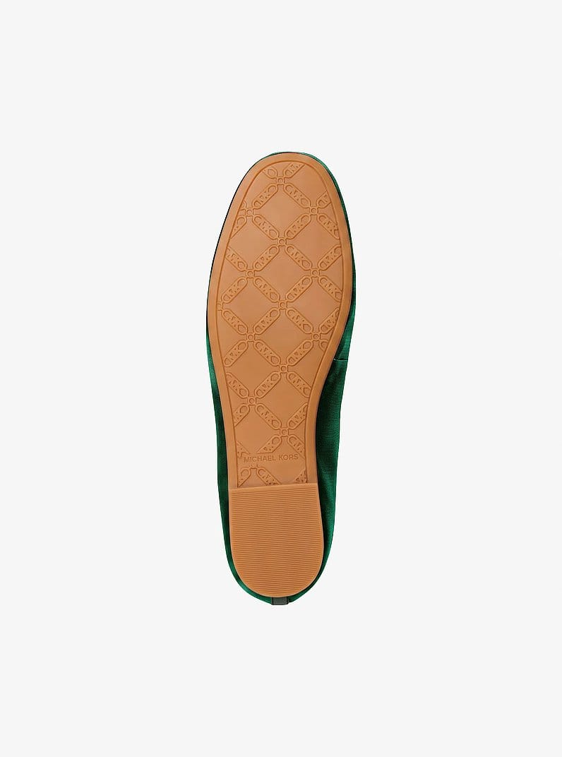 Savannah Logo Debossed Velvet Ballet Flat