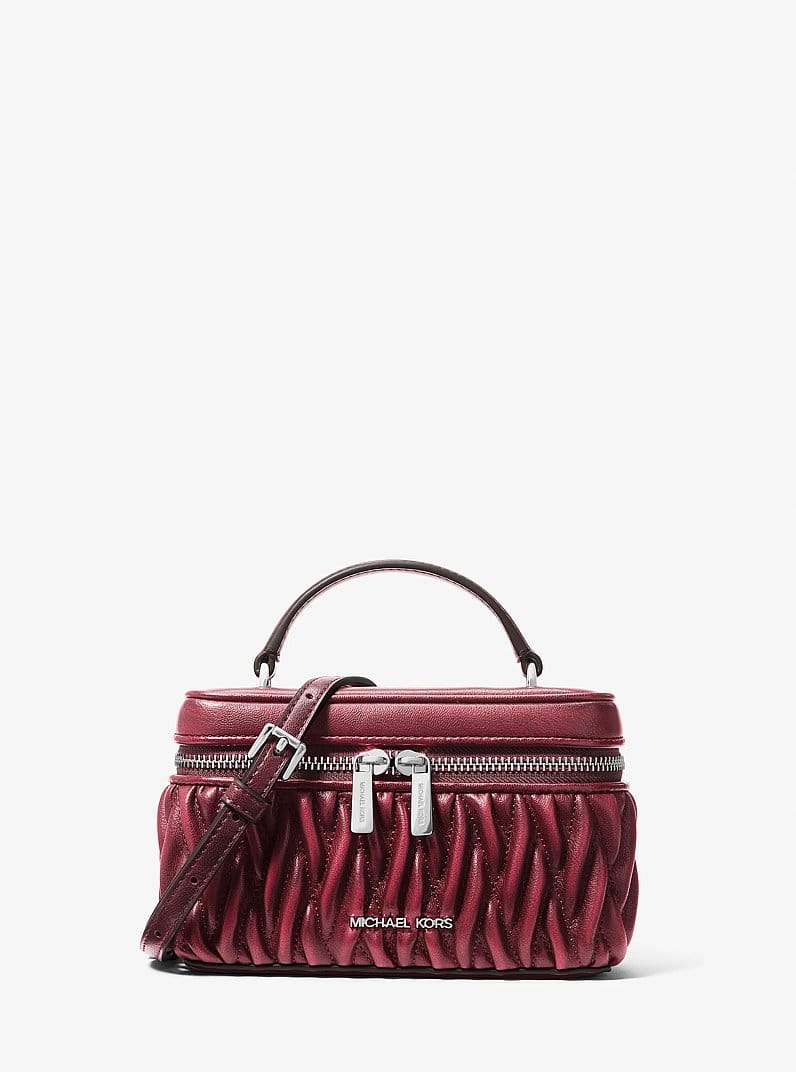 Vivi Small Matelassé Burnished Vanity Crossbody Bag