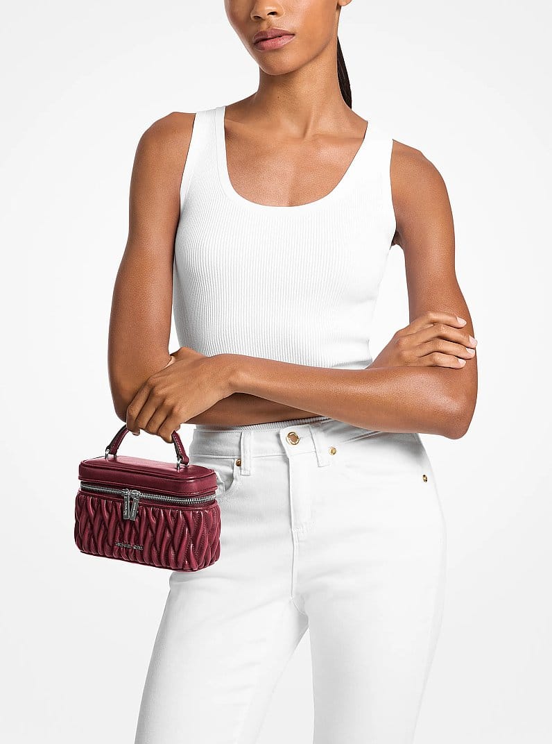 Vivi Small Matelassé Burnished Vanity Crossbody Bag